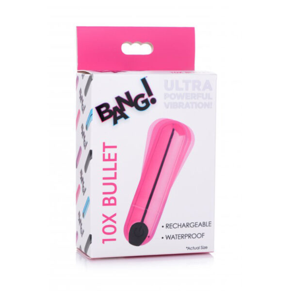 Bang! 10X Rechargeable Vibrating Metallic Bullet Pink