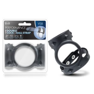 Performance VS8 Silicone Double Cock & Ball Strap Black