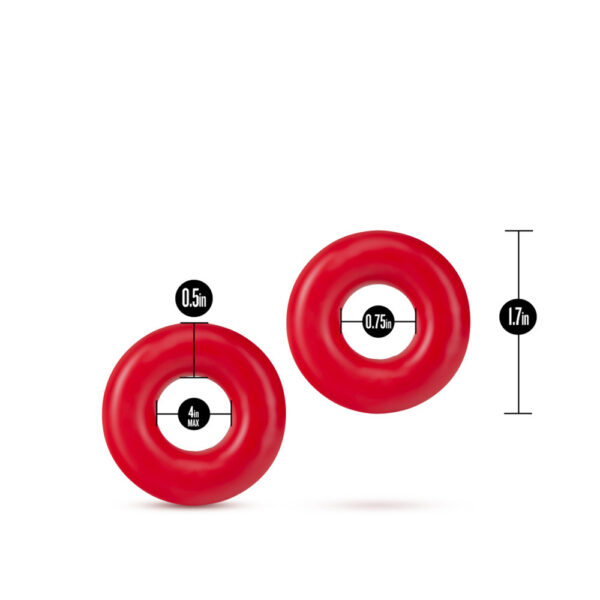 Stay Hard Donut Rings Oversized Red - Image 3