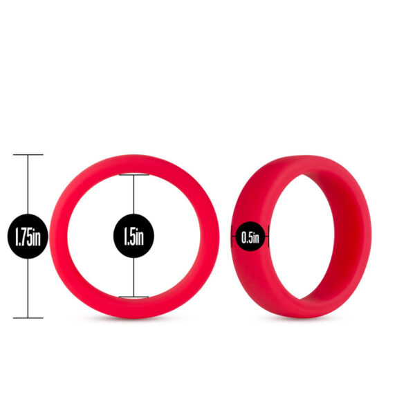 Performance Silicone Go Pro Cock Ring Red - Image 3