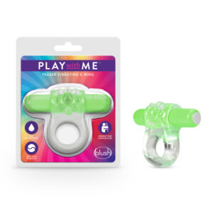 Play With Me Teaser Vibrating C-Ring Green