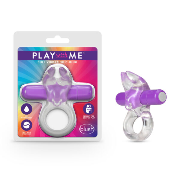 Play With Me Bull Vibrating C-Ring Purple