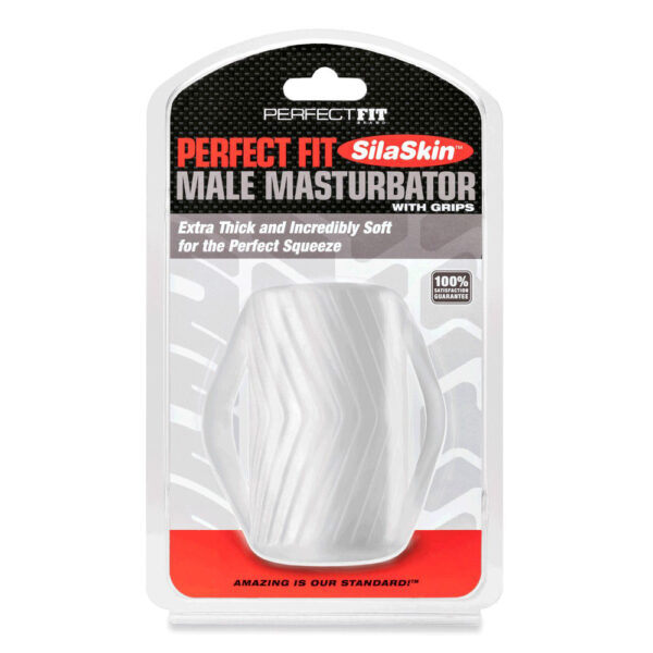 Perfect Fit Male Masturbator W/Grip Clear