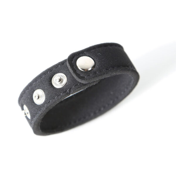 Neoprene Snap Cockrings - Black - Image 2