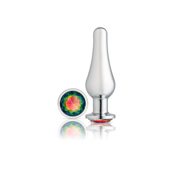 Cloud 9 Gems Silver Chromed Tall Anal Plug Large - Image 2