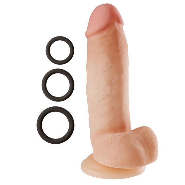Cloud 9 Dual Density Real Touch Thick W/ Balls 8" Flesh - Image 2