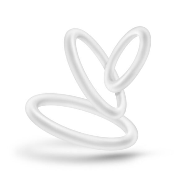 Performance VS4 Pure Premium Silicone Cockring Set White - Image 2