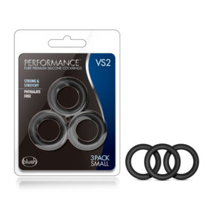 Performance VS2 Pure Premium Silicone Cockrings Small Black