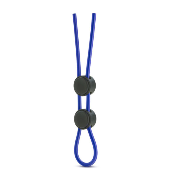 Stay Hard Silicone Double Loop Cock Ring Blue - Image 2