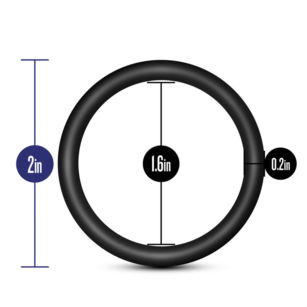 Performance VS3 Pure Premium Silicone Cockrings Large Black 3 Performance VS3 Pure Premium Silicone Cockrings Large Black - Image 3