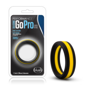 Performance Silicone Go Pro Cock Ring Black/Gold/Black