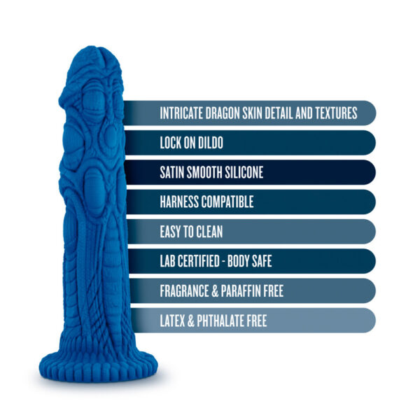 The Realm Draken Lock On Dildo Blue - Image 2