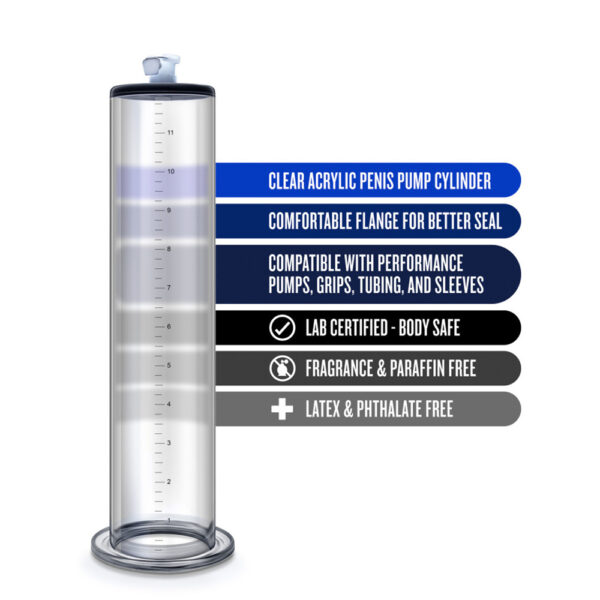 Performance 12" X 2.5" Penis Pump Cylinder Clear - Image 2