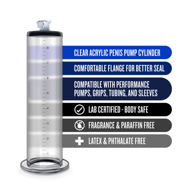 Performance 9" X 1.75" Penis Pump Cylinder Clear - Image 2