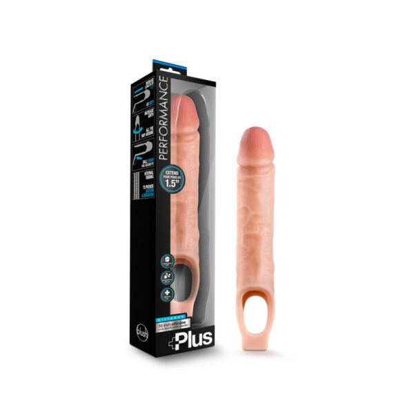 Performance Plus 10" Silicone Cock Sheath Penis Extender Vanilla