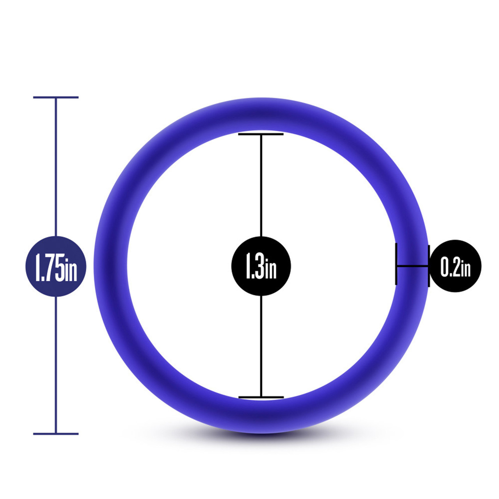 Performance VS1 Pure Premium Silicone Cockrings Medium Indigo 3 Performance VS1 Pure Premium Silicone Cockrings Medium Indigo - Image 3