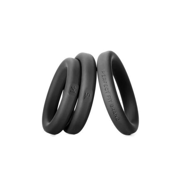 Xact-Fit Silicone Rings #14, #15, #16 Medium Black - Image 3