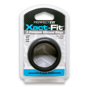 Xact-Fit Silicone Rings #17, #18, #19 Large Black