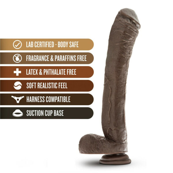 Dr. Skin Mr. Ed 13" Dildo With Suction Cup Chocolate - Image 2
