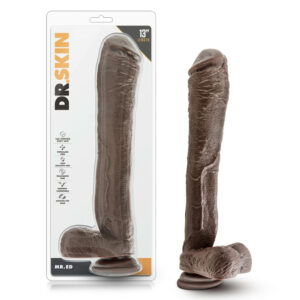 Dr. Skin Mr. Ed 13" Dildo With Suction Cup Chocolate
