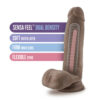 Au Naturel 7" Sensa Feel Dildo Chocolate - Image 2
