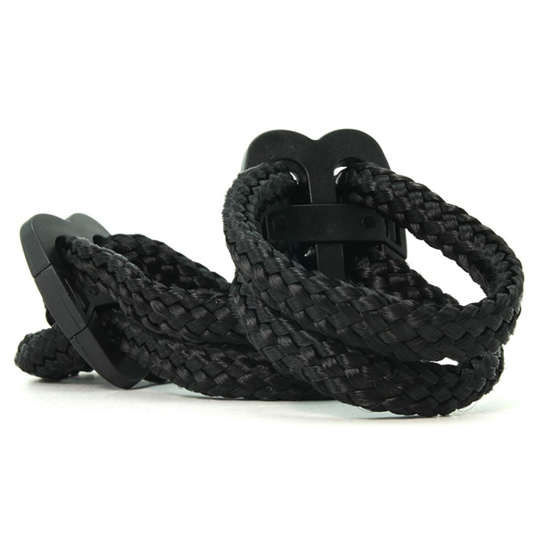 Shibari Silky Soft Double Rope Wrist Cuffs Black 2 Shibari Silky Soft Double Rope Wrist Cuffs Black - Image 2