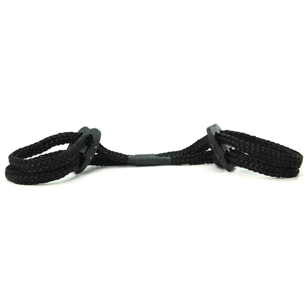 Shibari Silky Soft Double Rope Wrist Cuffs Black 3 Shibari Silky Soft Double Rope Wrist Cuffs Black - Image 3