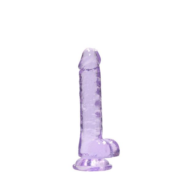 Realrock 7" Realistic Dildo With Balls Purple - Image 2