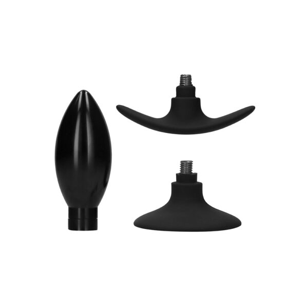 Ouch! Interchangeable Butt Plug Set Rounded Large Black - Image 2