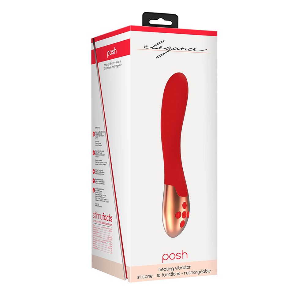 Elegance Heating Vibrator Posh Red 1 Elegance Heating Vibrator Posh Red