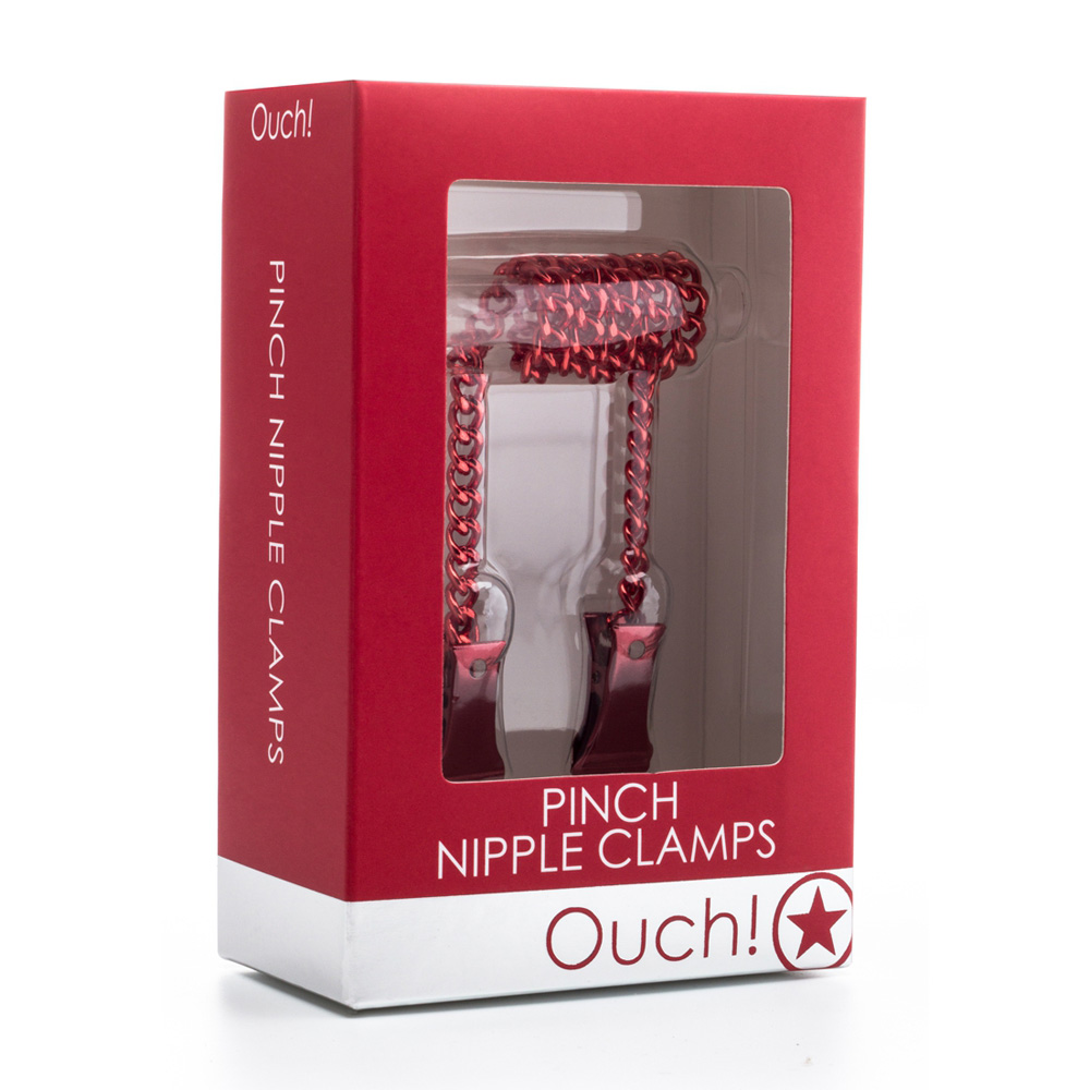 Ouch! Pinch Nipple Clamps Red 1 Ouch! Pinch Nipple Clamps Red