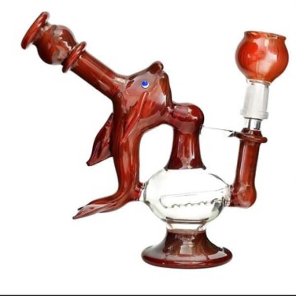 7" Custom Fish Oil Rig With Dabber , Nail, And Bowl 1 7" Custom Fish Oil Rig With Dabber , Nail, And Bowl