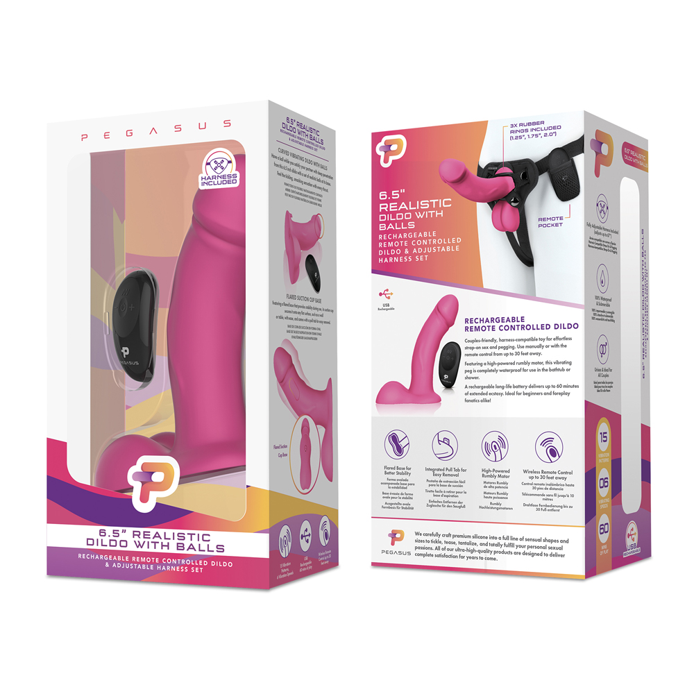 Pegasus 6.5" Realistic Dildo With Balls 1 Pegasus 6.5" Realistic Dildo With Balls