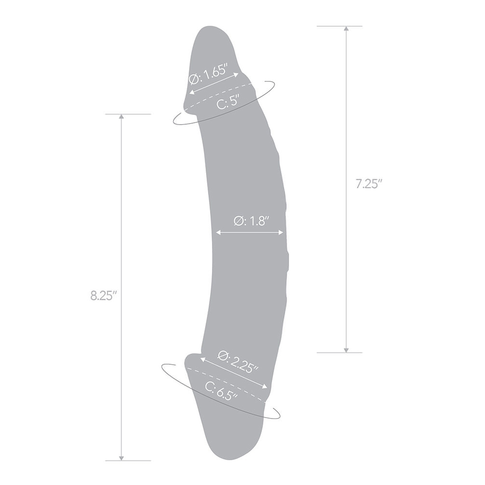 Glas 10.5'' Girthy Realistic Glass Double Dong 3 Glas 10.5'' Girthy Realistic Glass Double Dong - Image 3