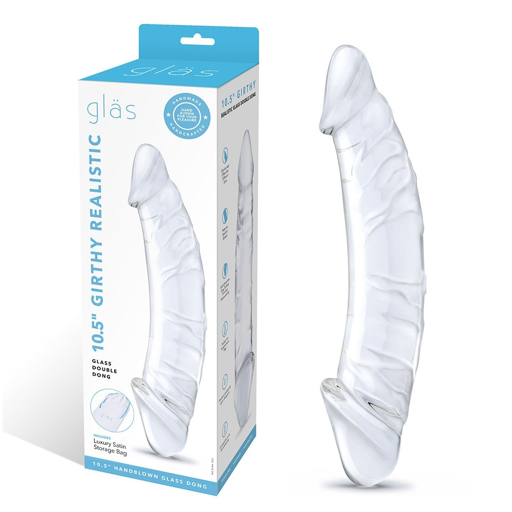 Glas 10.5'' Girthy Realistic Glass Double Dong 1 Glas 10.5'' Girthy Realistic Glass Double Dong
