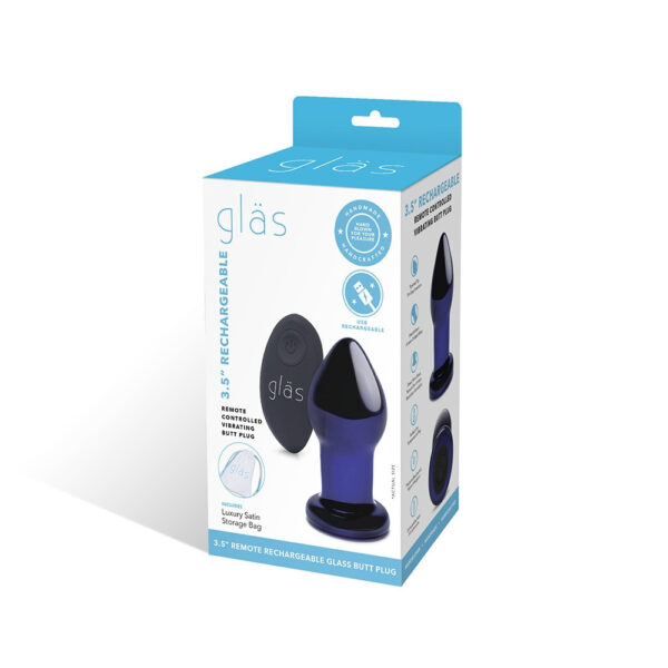 Glas 3.5" Rechargeable Remote Controlled Vibrating Butt Plug