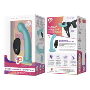 6" Remote Control Ripple P-Spot G-Spot Silicone Peg With Harness Included