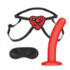 Red Heart Strap On Harness & 5" Dildo Set - Image 2