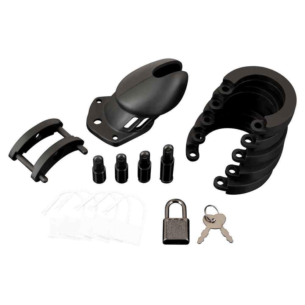 Silicone Chastity Cage Black 3 Silicone Chastity Cage Black - Image 3