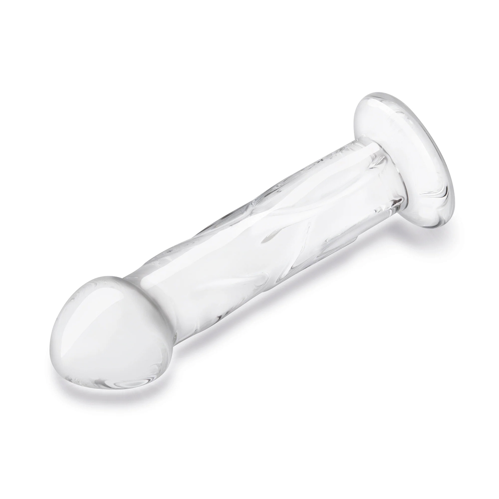Glas 6" Glass Dildo With Veins & Flat Base 2 Glas 6" Glass Dildo With Veins & Flat Base - Image 2