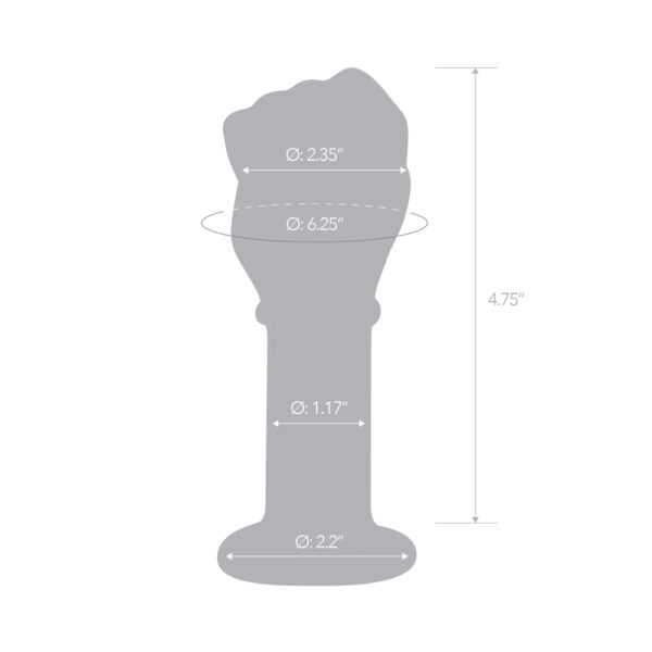 Glas 5" Glass Fist Butt Plug - Image 3