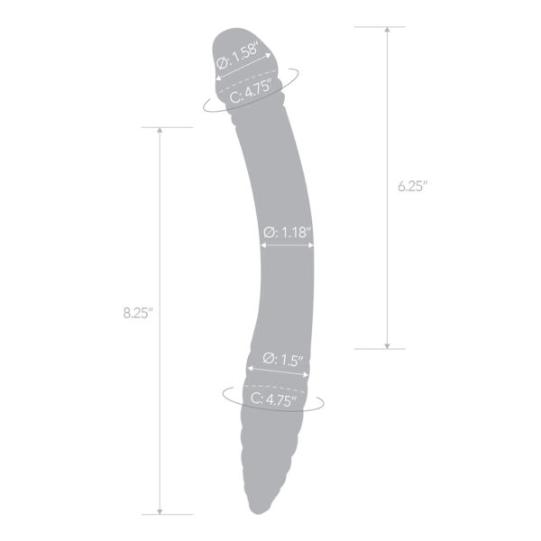 Glas 11" Double-Sided Glass Dildo For G-Spot P-Spot Stimulation - Image 3