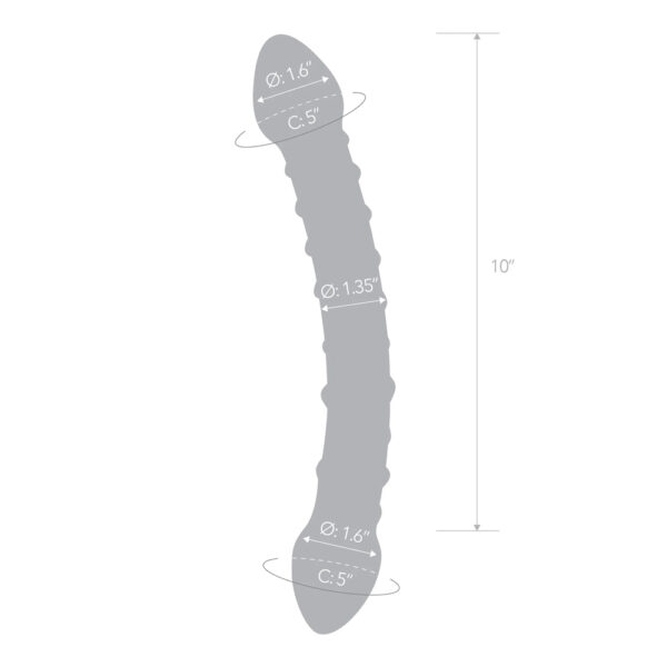 Glas 12" Girthy Double Trouble Glass Dildo - Image 3