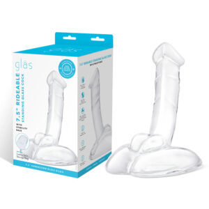 Glas 7.5" Rideable Standing Glass Cock With Stability Base