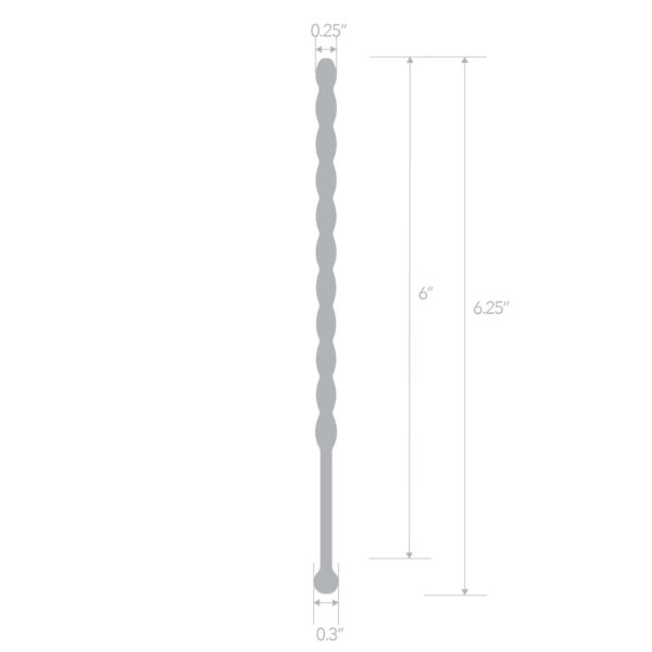 6" Stainless Steel Teardrop Urethral Sound - Image 3