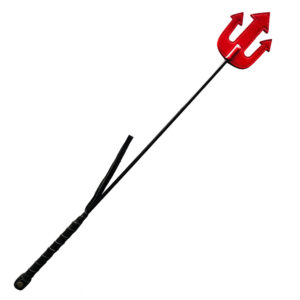 Rouge Leather Devil's Riding Crop Red