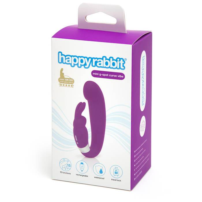 Happy Rabbit G-Spot Clitoral Curve Vibrator Purple 1 Happy Rabbit G-Spot Clitoral Curve Vibrator Purple