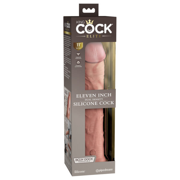 King Cock Elite 11" Dual Density Silicone Cock Light