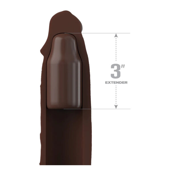 Fantasy X-Tensions Elite 9'' Sleeve With 3'' Plug Brown - Image 3