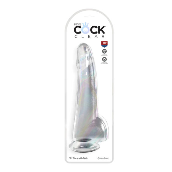 King Cock Clear 10" With Balls Clear